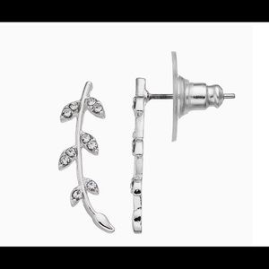 LC Lauren Conrad Pave Branch Climber Earrings